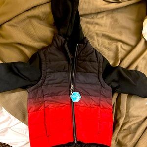 Size 5/6 boys Puffer vest zip up sweater